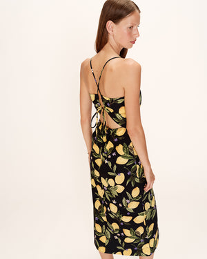 VESTIDO MIDI REBECCA LIMONES