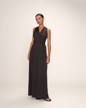 VESTIDO LARGO REGIS ANTHRACITA