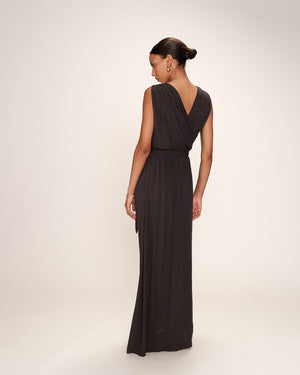 VESTIDO LARGO REGIS ANTHRACITA