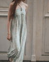 VESTIDO SATIN LARGO REINE VERDE