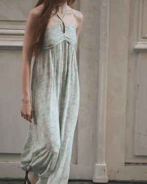 VESTIDO SATIN LARGO REINE VERDE