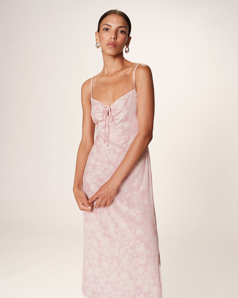 VESTIDO MIDI RETINA ROSA