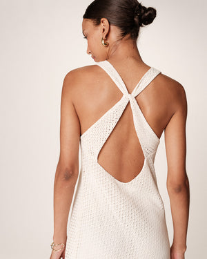 VESTIDO LARGO DE CROCHET REVEUSE CRUDO -20%