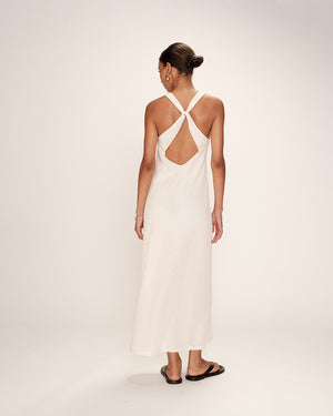 VESTIDO LARGO DE CROCHET REVEUSE CRUDO -20%
