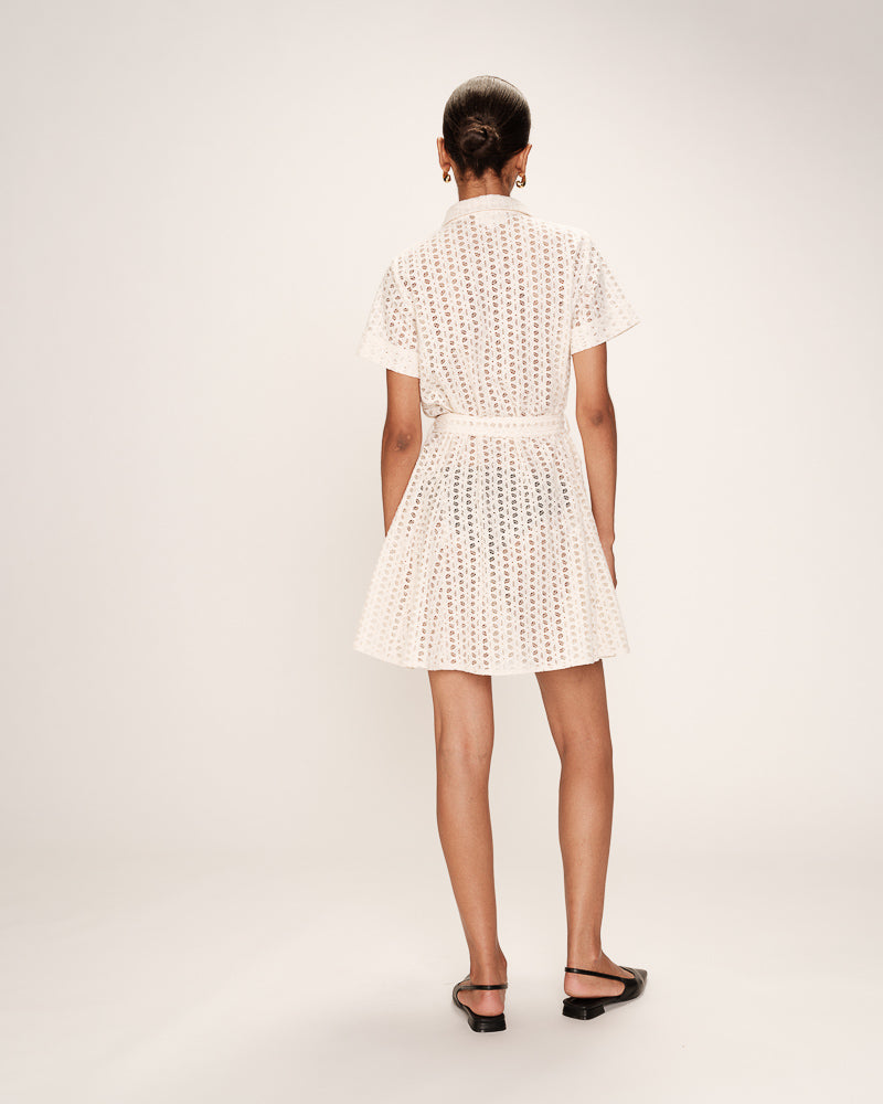 VESTIDO CORTO ROMANE CRUDO