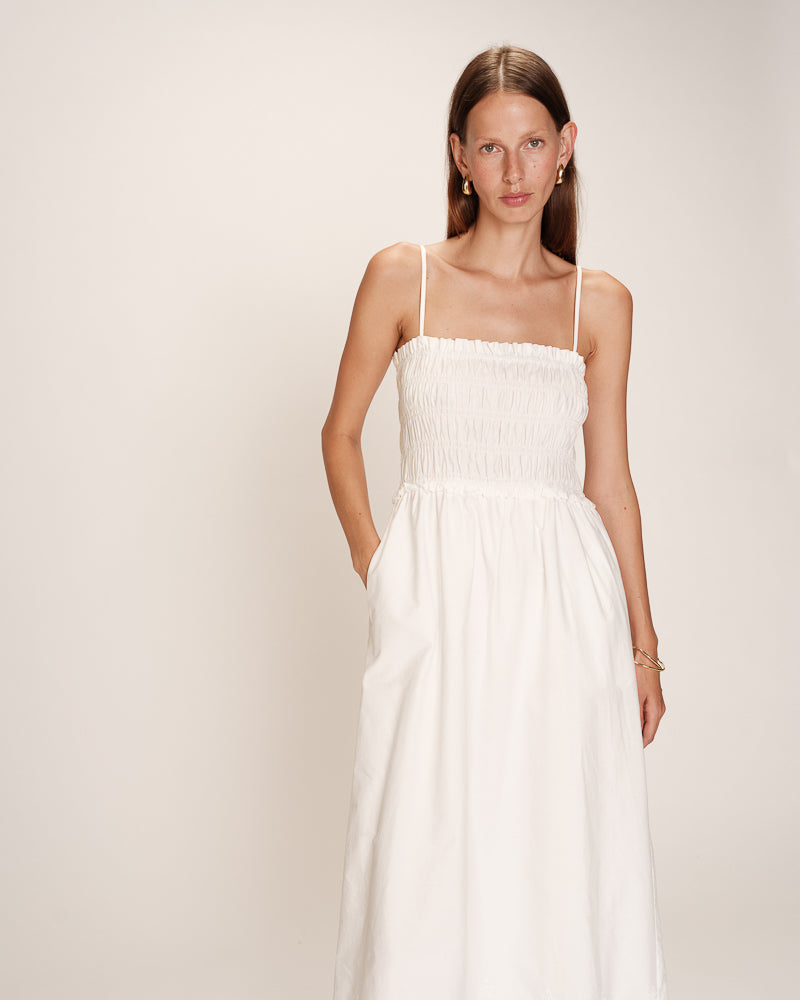 VESTIDO BOHO LARGO ROSEBELLA BLANCO