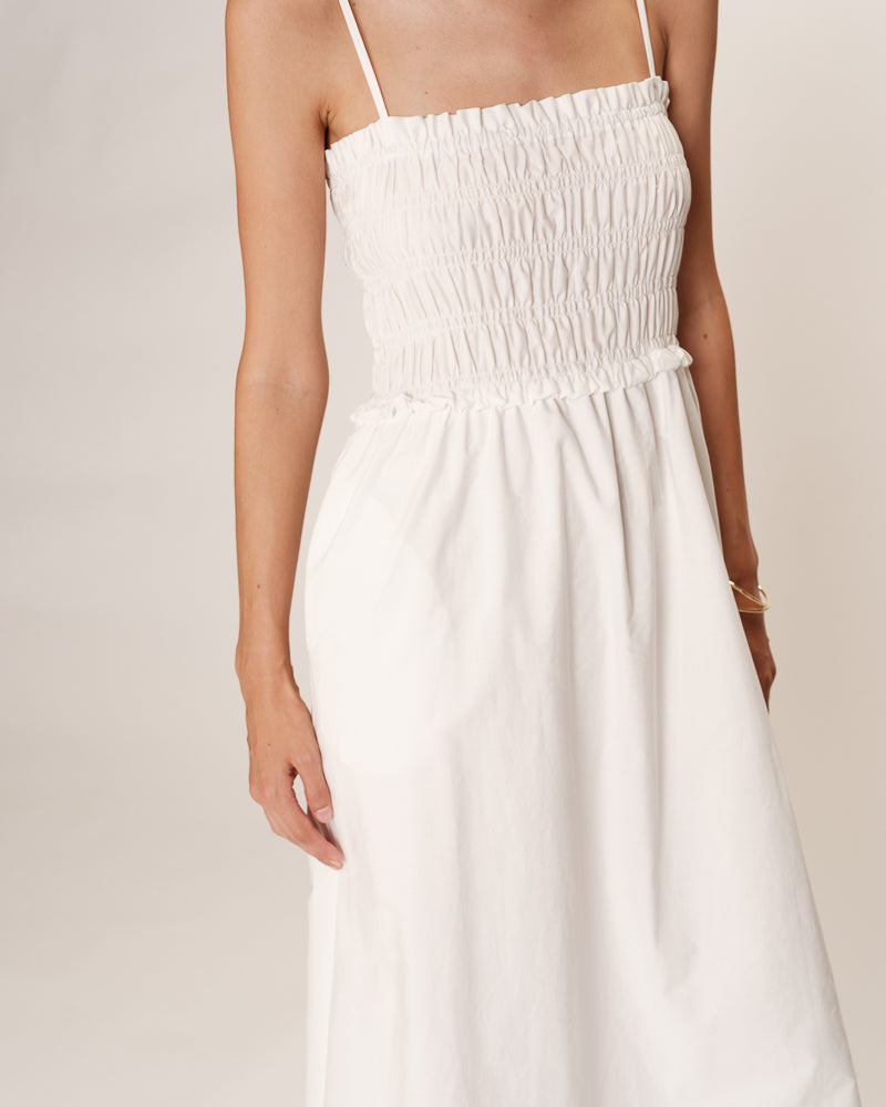 VESTIDO BOHO LARGO ROSEBELLA BLANCO