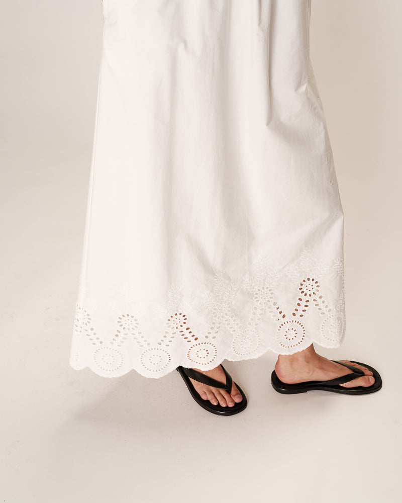 VESTIDO BOHO LARGO ROSEBELLA BLANCO