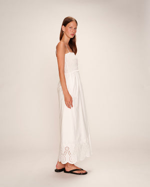 VESTIDO BOHO LARGO ROSEBELLA BLANCO