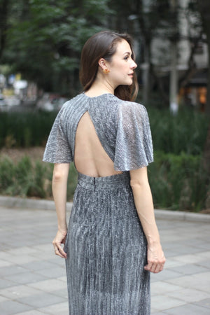 VESTIDO GLORIA PLATEADO