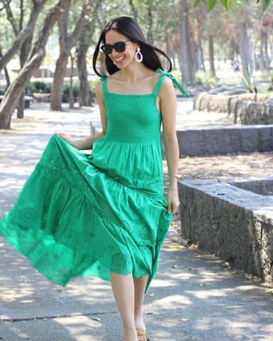VESTIDO CORTO NUANCE VERDE