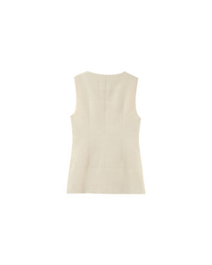 CHALECO PAZ LINO BEIGE -15%
