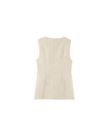 CHALECO PAZ LINO BEIGE