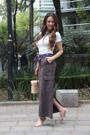FALDA CARGO NEW YORK CAFE -30% XCH o M
