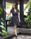 VESTIDO CORTO INES NEGRO DOTS -40%