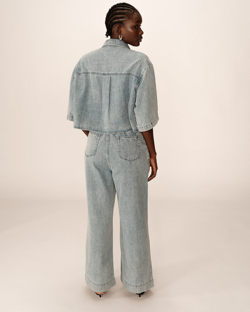 PANTALÓN DE MEZCLILLA POMPON