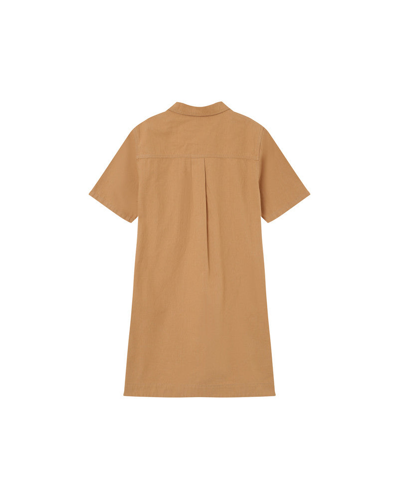 VESTIDO CORTO MEZCLILLA PHILINE CAMEL