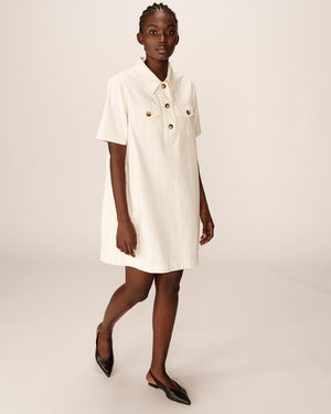 VESTIDO CORTO MEZCLILLA PHILINE CRUDO