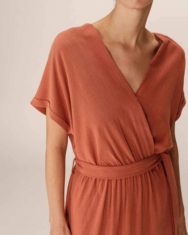 VESTIDO POLLEN TERRACOTA