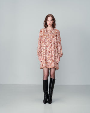 VESTIDO CORTO NOLAN BEIGE -25% XCH o G
