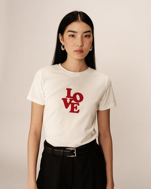 PLAYERA BLANCA LOVE