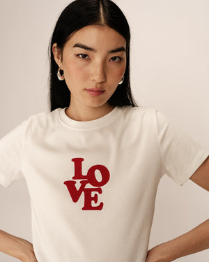 PLAYERA BLANCA LOVE