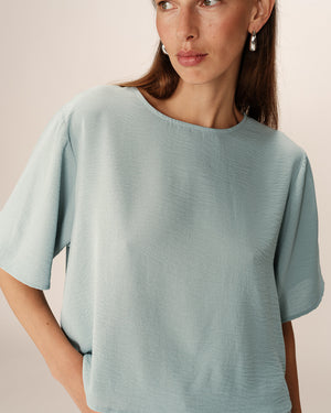 BLUSA PAPRIKA AZUL MANGA 3/4