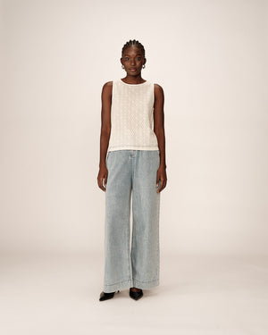 TOP DE ENCAJE BLANCO PASSIONNEE