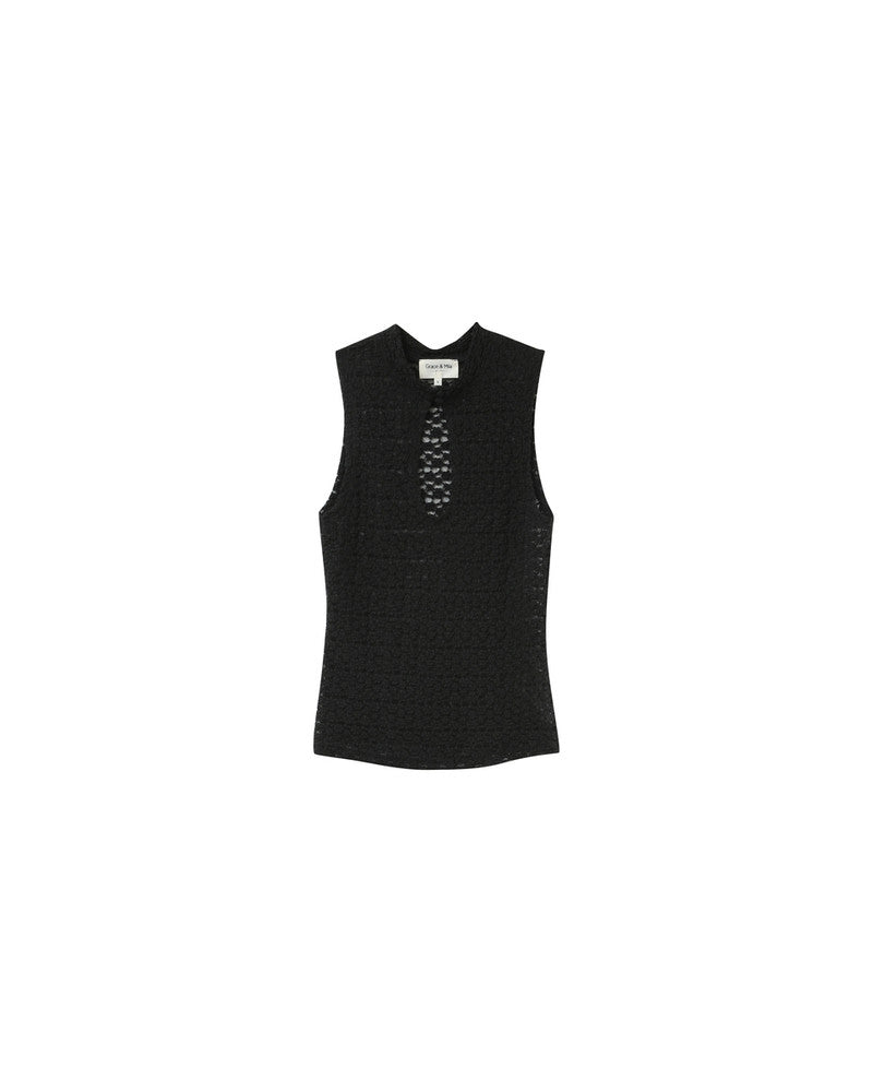 TOP PETITE DE ENCAJE NEGRO (XCH)